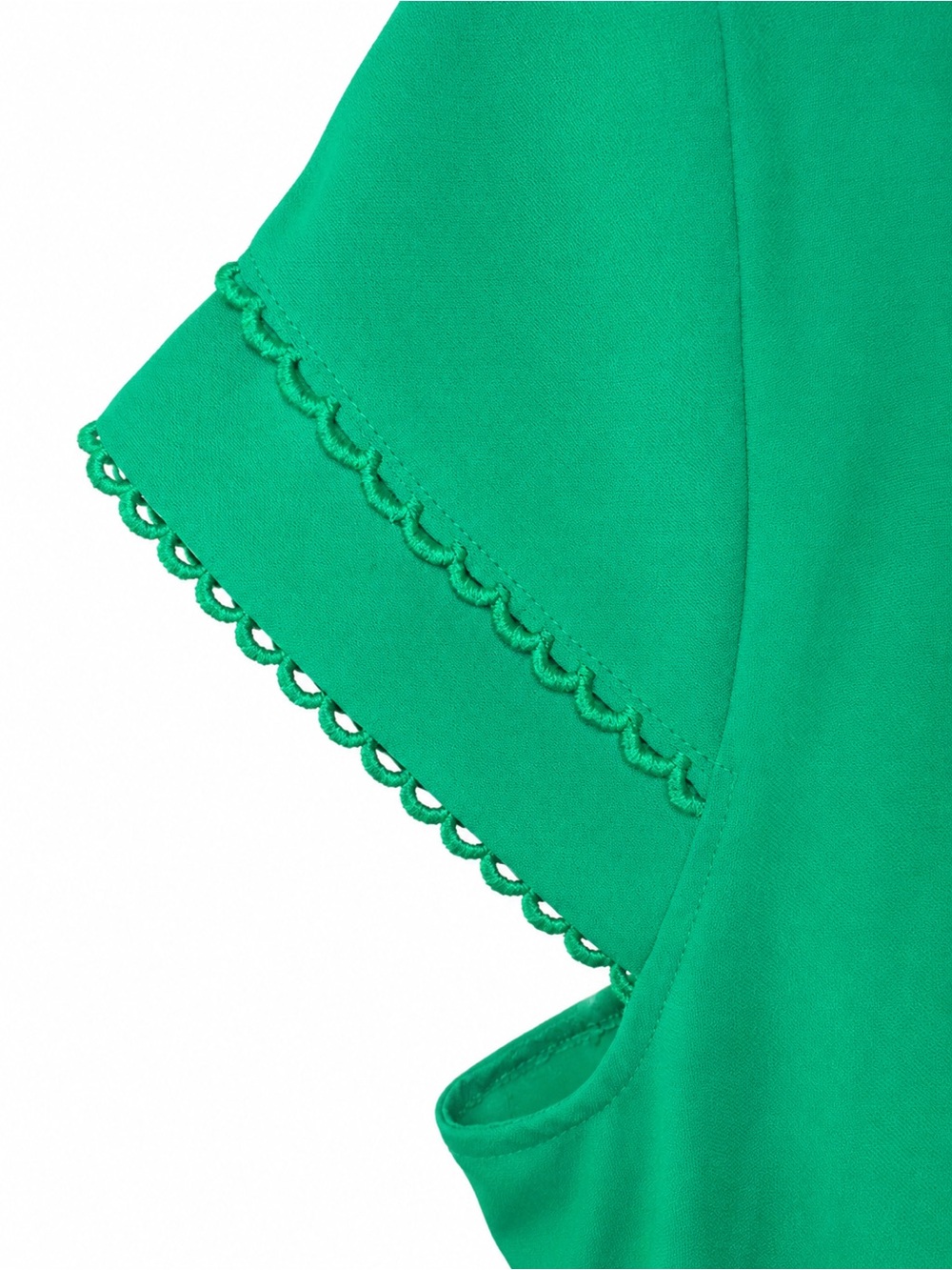 Nicole Miller Emerald Green Short-Sleeve Mini Dress - Picture 4 of 5